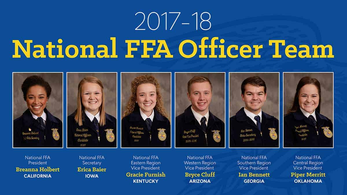 2017-18 National FFA Officer Team Elected at 90th National FFA