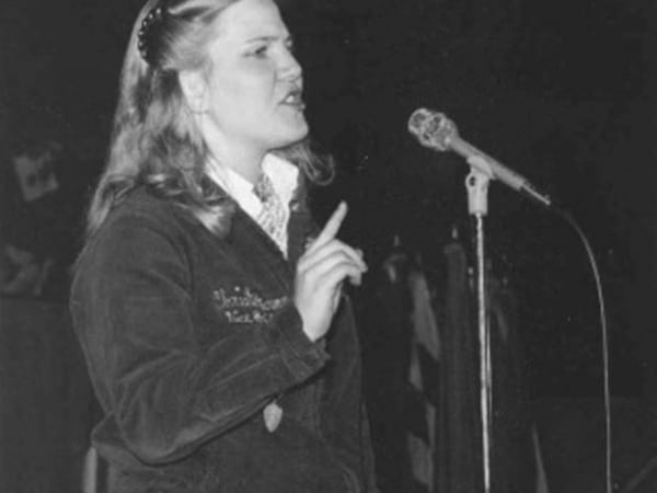 Christe Peterson in Extemporaneous Public Speaking Contest, 1979