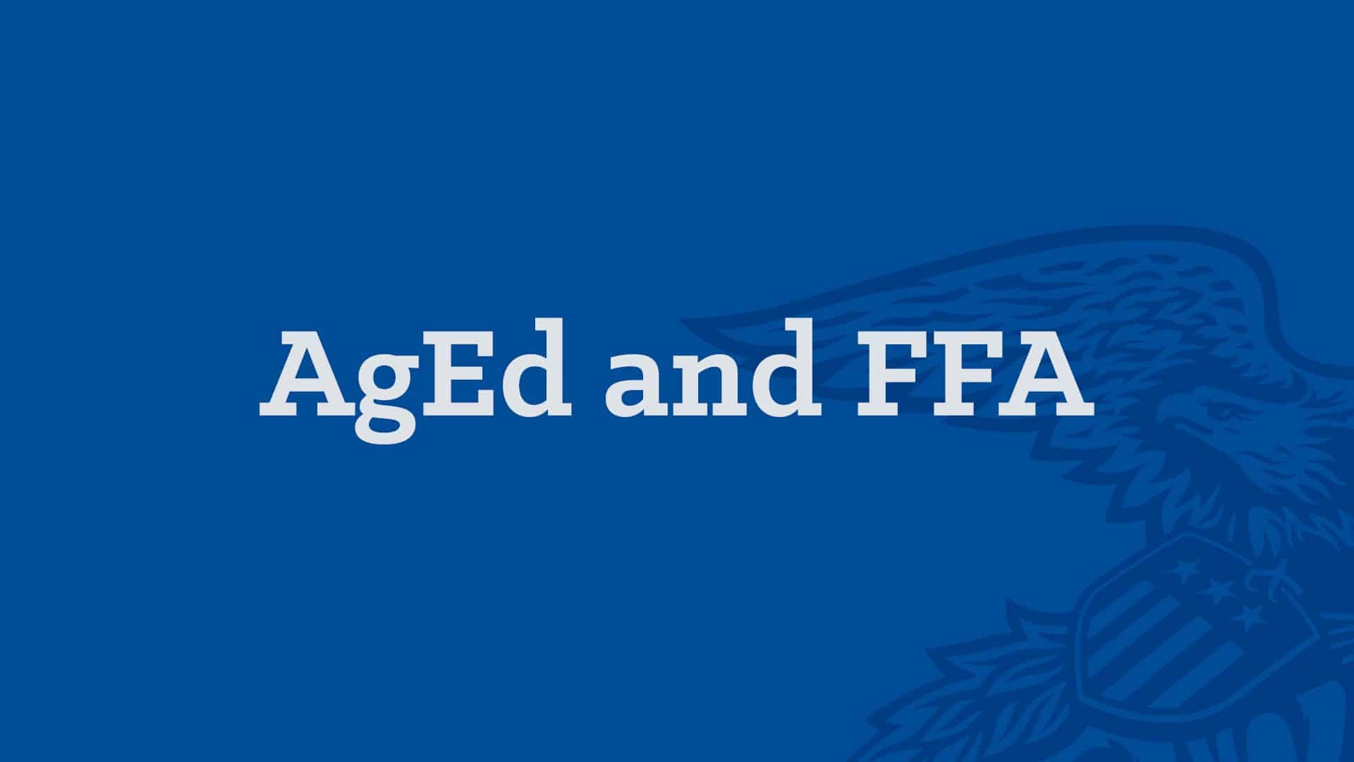 AgEd Academy AgEd and FFA Banner