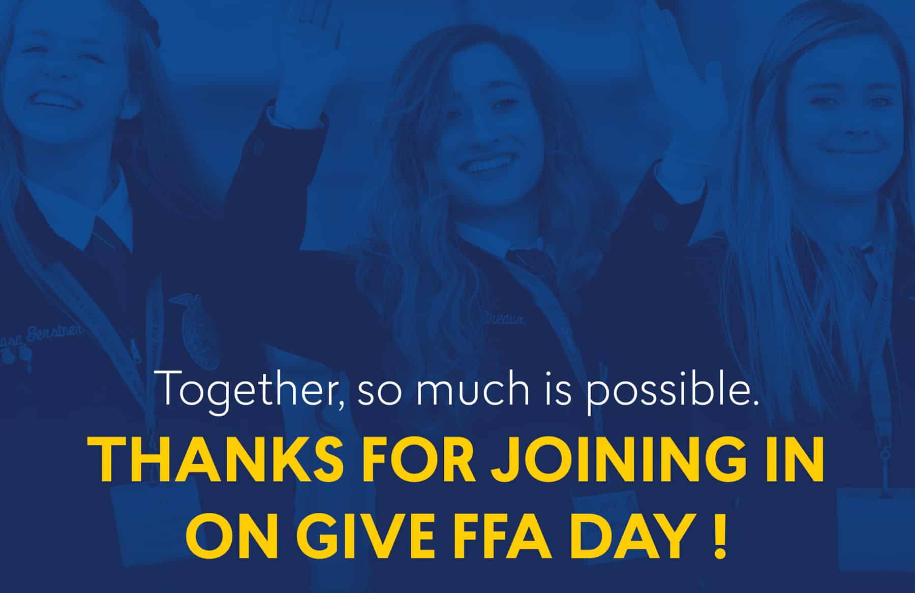 Give FFA Day Thank You Give FFA Day Thank You