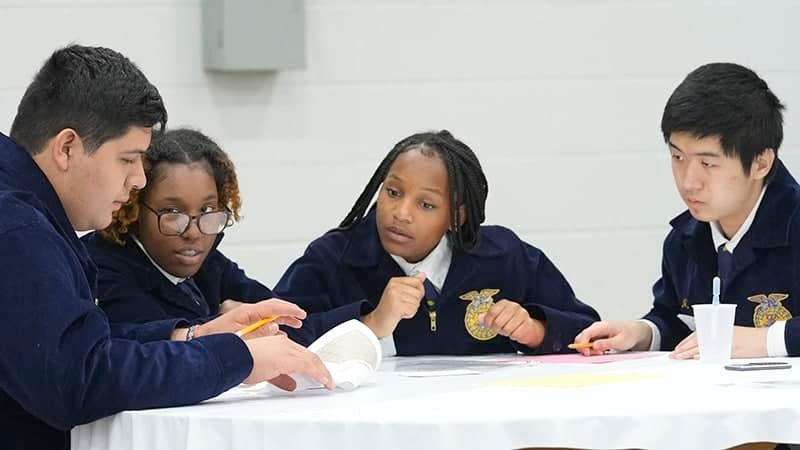 Members competing in Milk Quality CDE