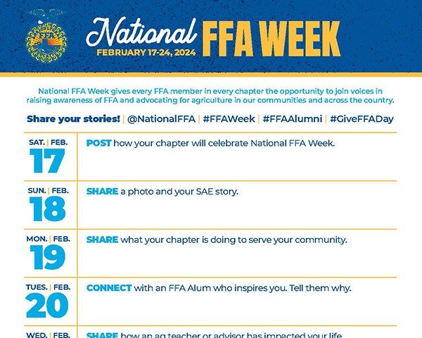 FFA Week - Activity Calendar 2024