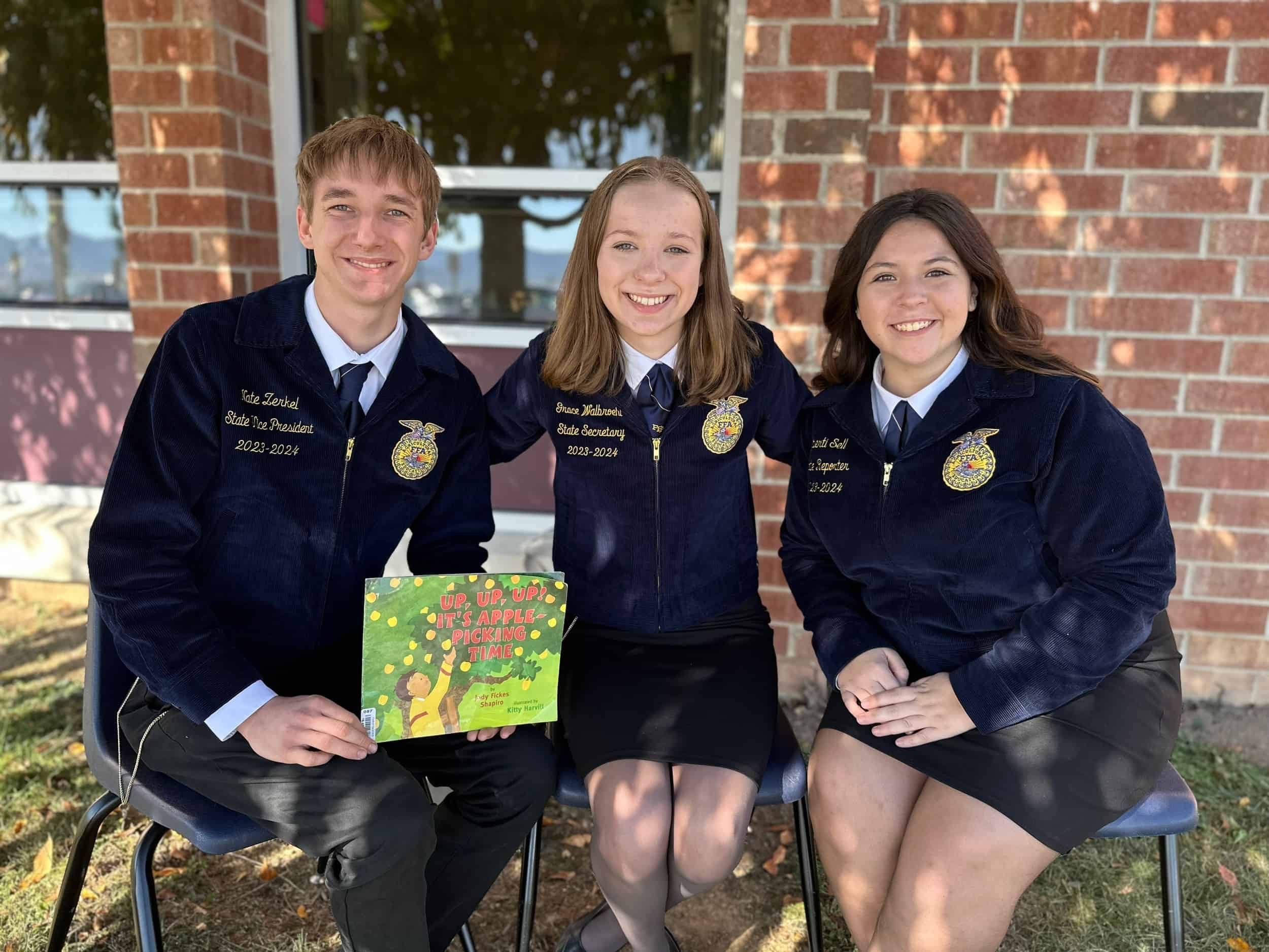 As 2023-24 Virginia FFA state officers, Sell (right) and her teammates lead and inspire members throughout their state.