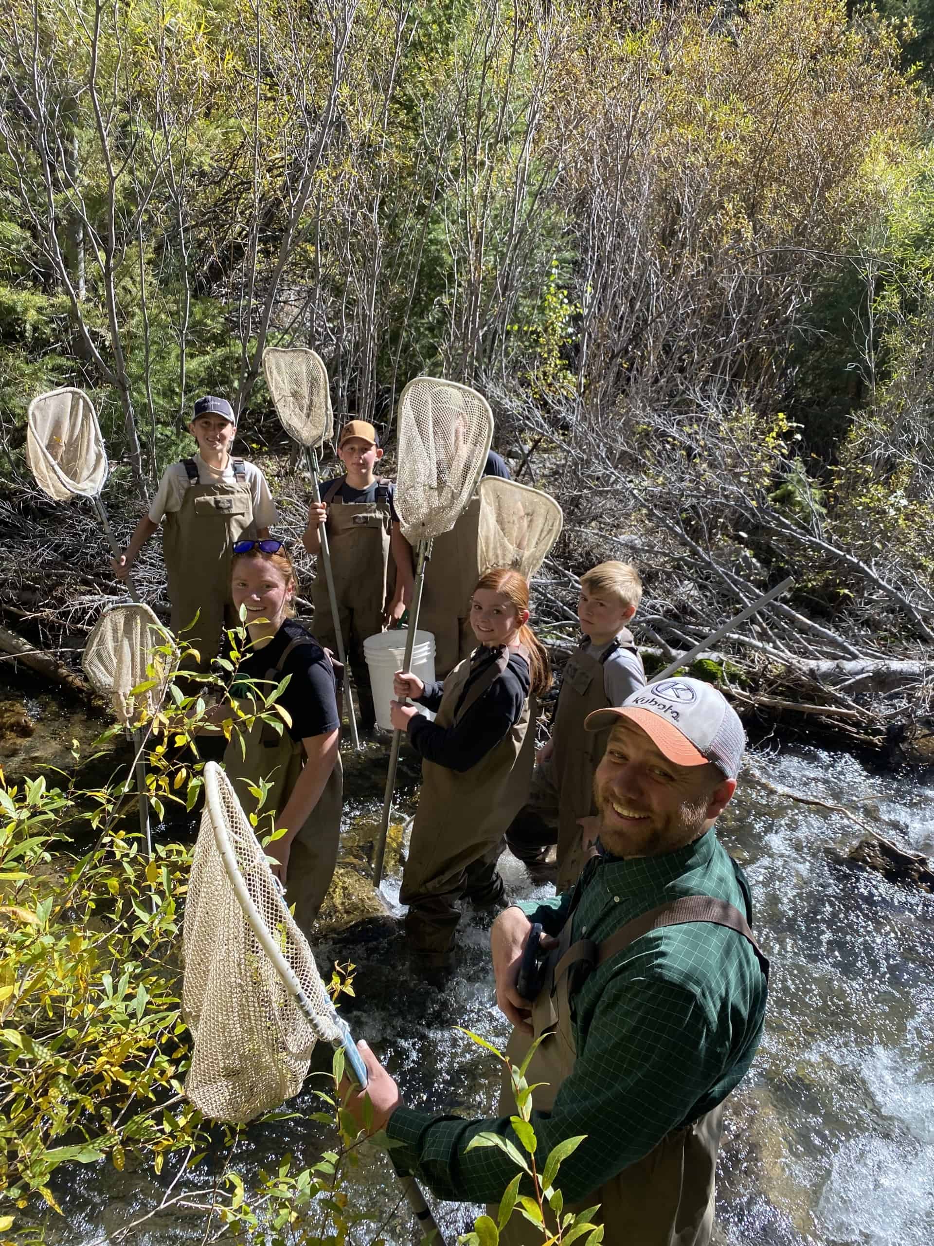 Trent Van Leuven (far right), Mackay FFA advisor, discovered his passion for agriculture education after serving on an Idaho FFA state officer team.