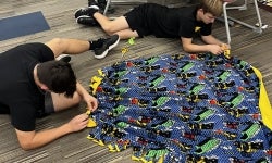 Students Creating blankets