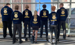 Seven Iowa Iowa members of the National FFA Chorus at the Arts Garden