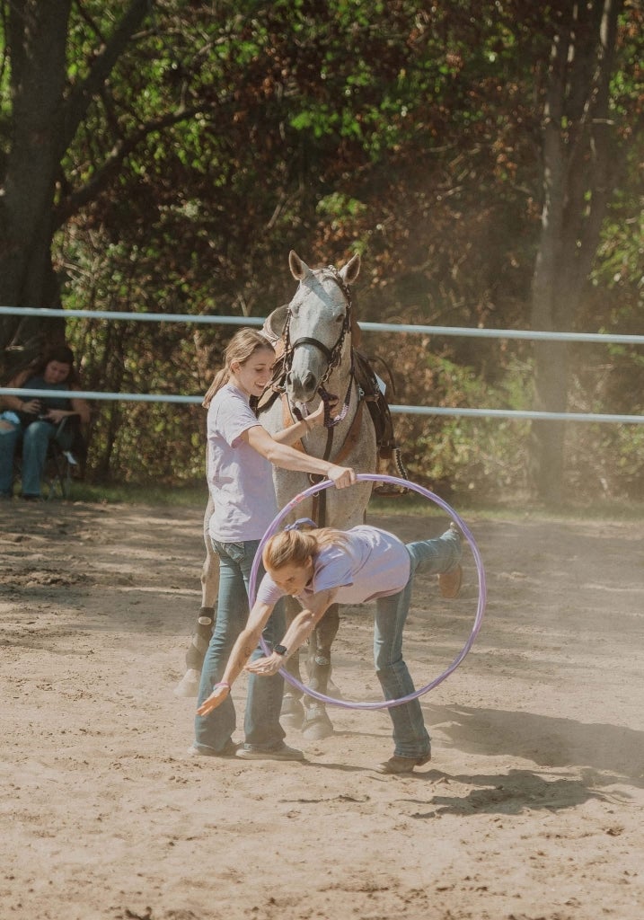 Larson’s (left) horse show is designed to spread kindness and fun to everyone involved. Photo courtesy of Marley Larson.