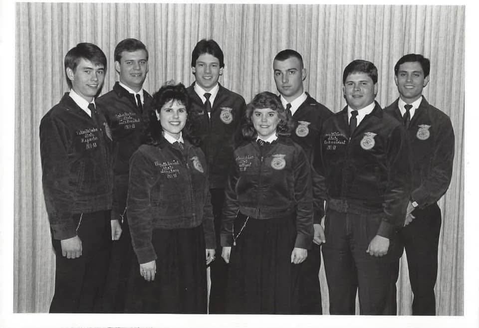 Nelson McCracken With His State Officer Team.