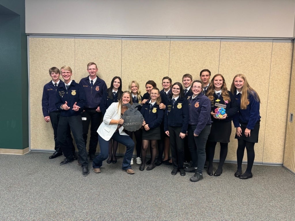 Members of the Montrose FFA Chapter attend District Leadership Conference and hold the District II Champions award.