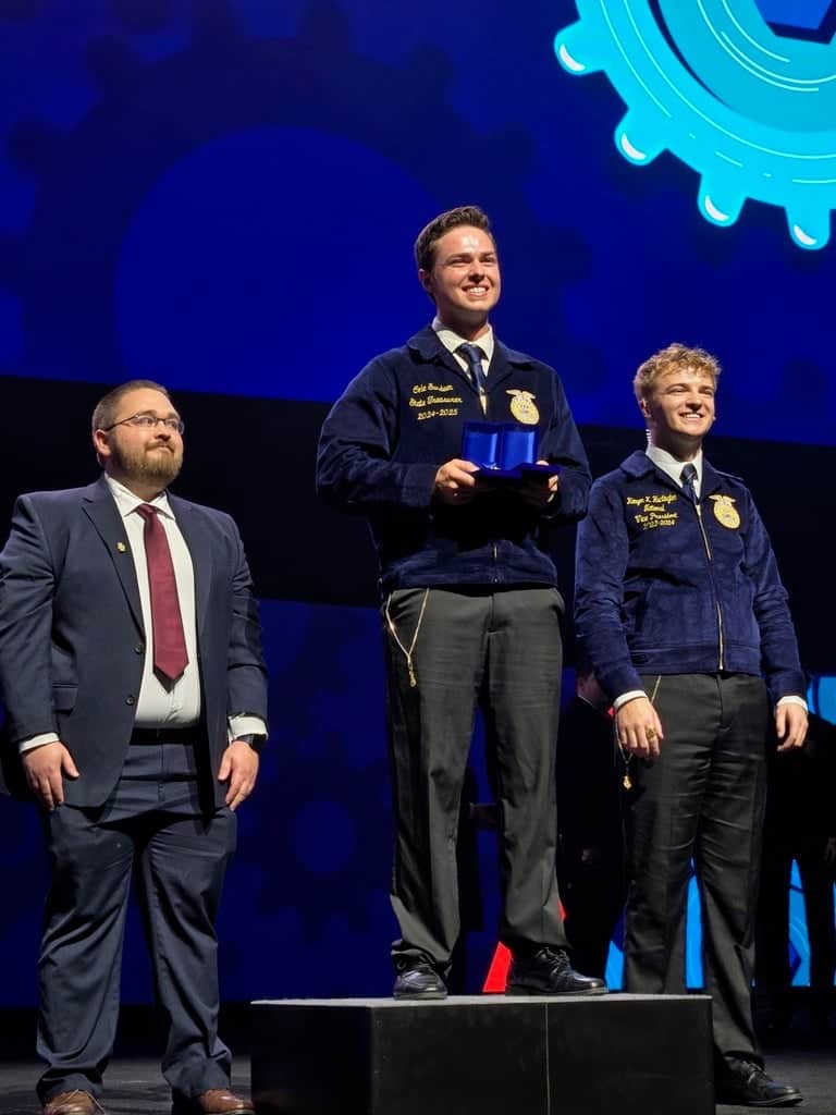 Cole Sundeen is recognized as the national winner in the Landscape Management proficiency area.