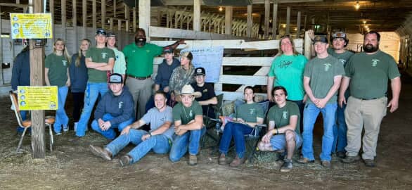 West Iredell FFA members gather for the annual “Wake Up to Ag Day” event.