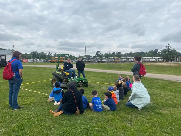 Iredell County FFA members teach kindergartners about the importance of tractor use and safety.