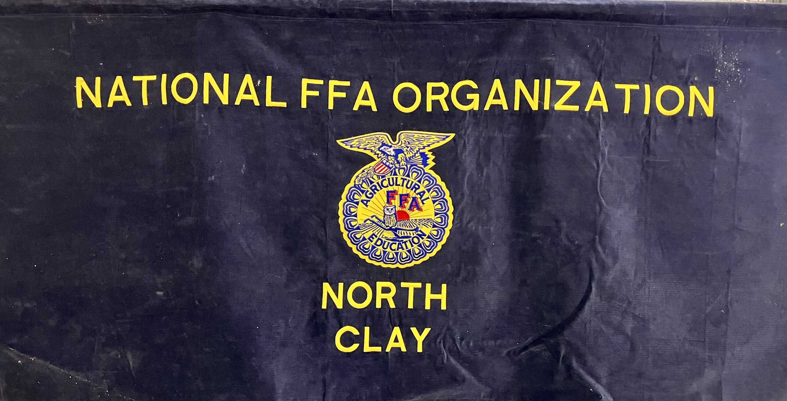 The current and up-to-date wall sign that is hung up at North Clay Hight School.