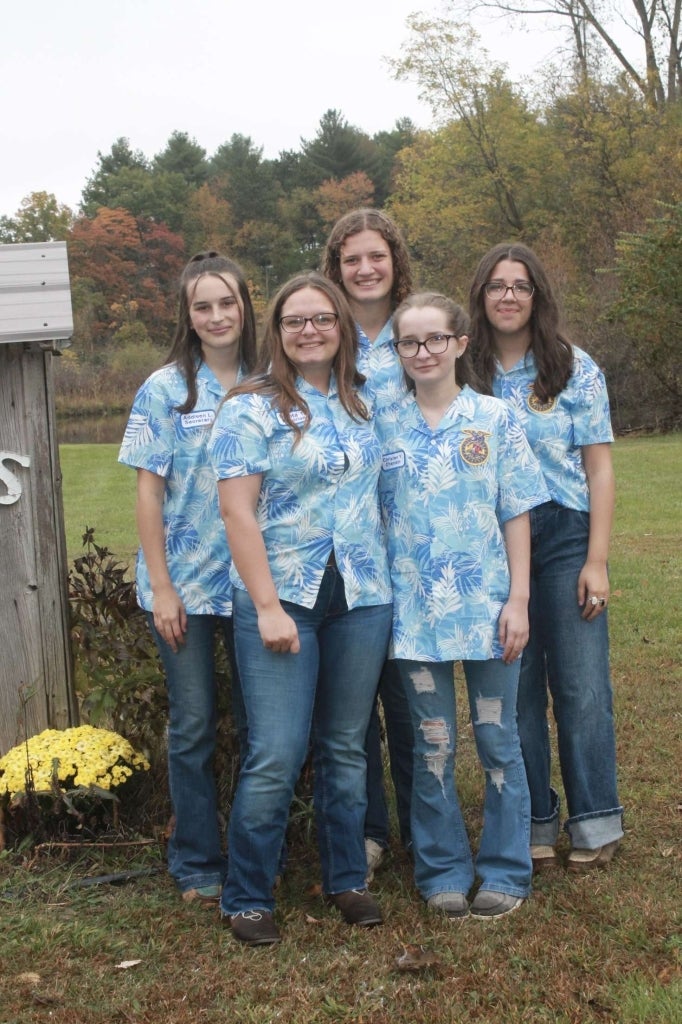 The Prairie Heights FFA Chapter’s officer team.