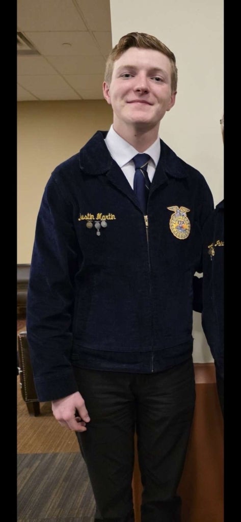 Goddard FFA Reporter Dustin Martin.