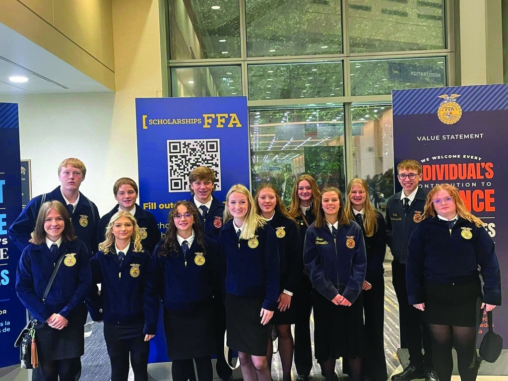 Fall River FFA members attend their first National FFA Convention & Expo in 2023. Photo courtesy of Christine Lindner.