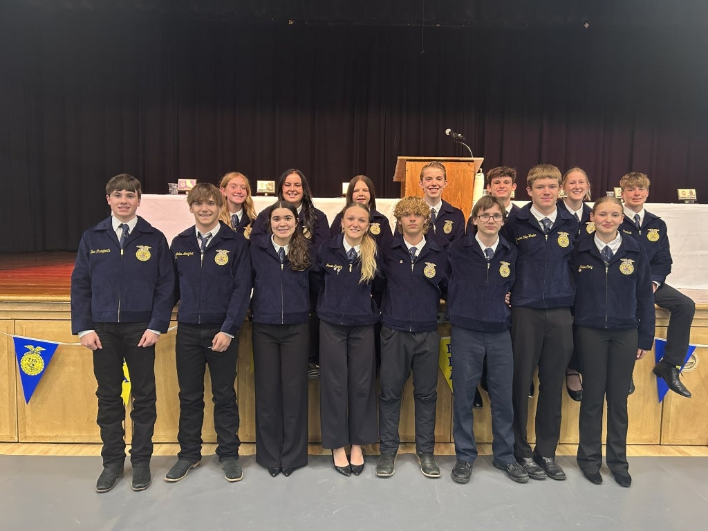In its first two years, the Giltner FFA Chapter has grown in size and member involvement. Photo courtesy of Kelsey Schulte. 