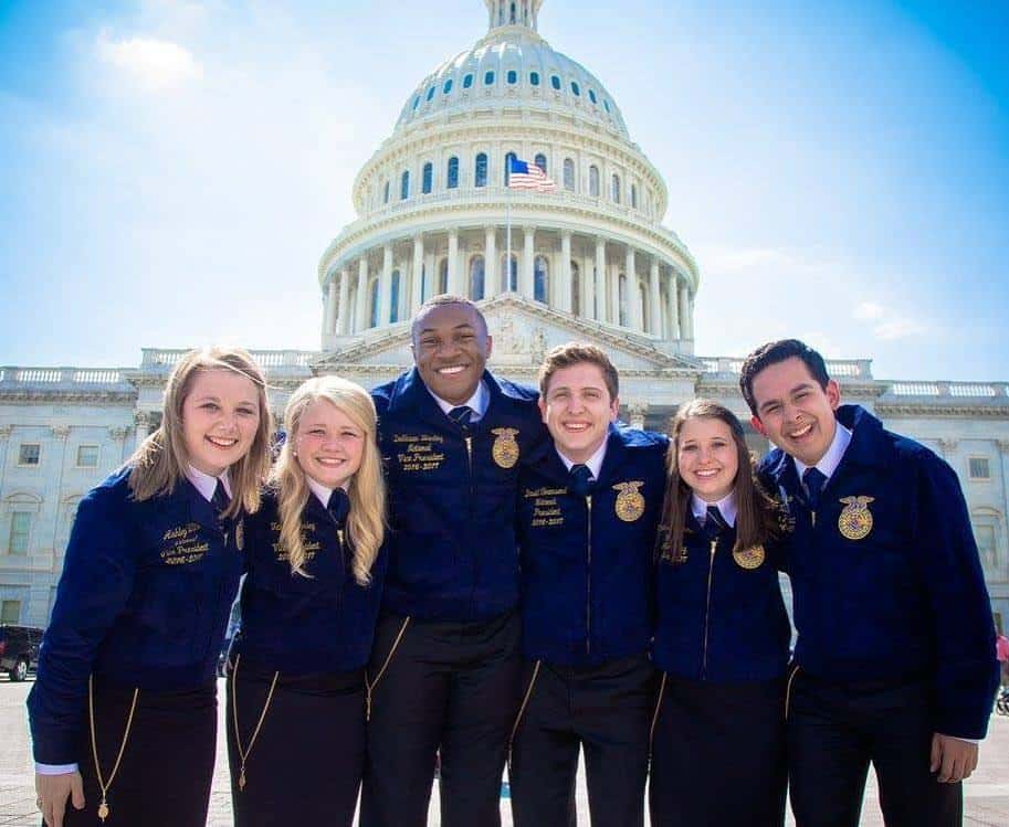 Ashley Smith’s (far left) year as a national FFA officer included visiting the nation’s capitol with her five teammates.