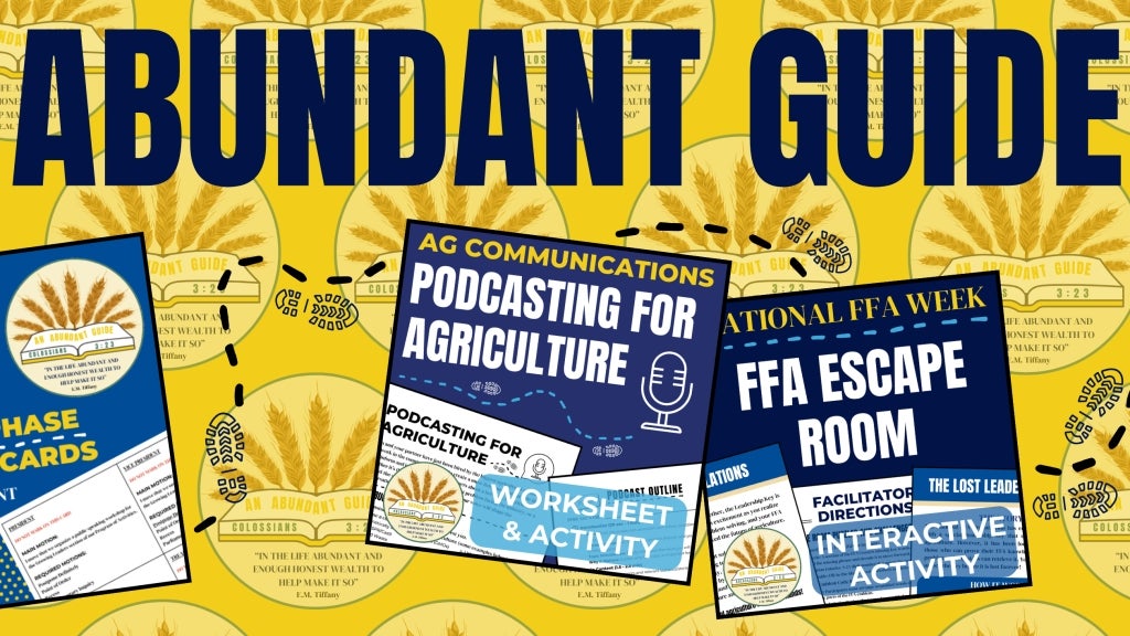 Hayden Hubbard created “An Abundant Guide” to help others experience FFA in an engaging way. Photo courtesy of Hayden Hubbard.