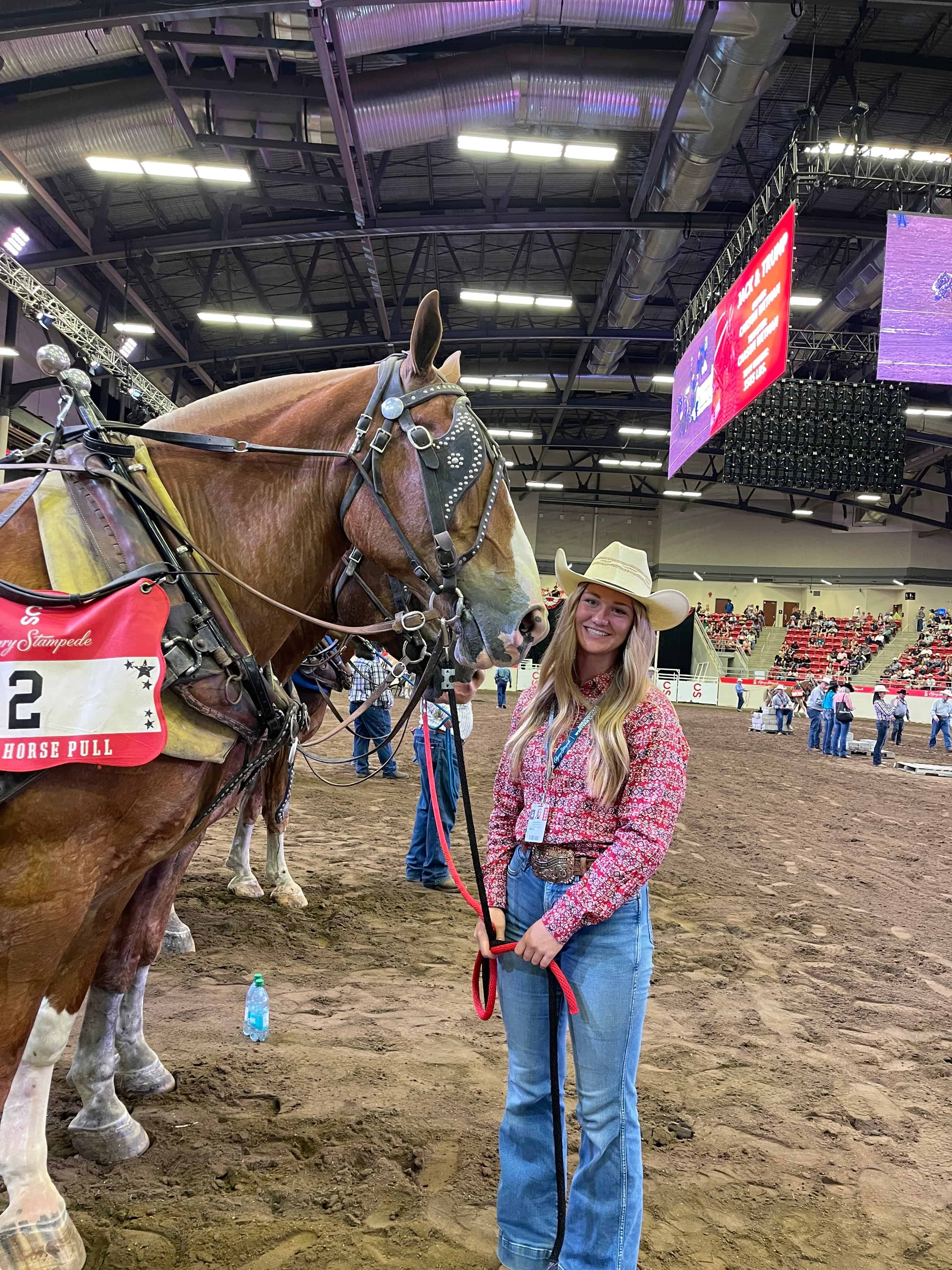 Show days are a chance for Barney to showcase the time, care and attention she devotes to raising and training horses. Photo courtesy of Lucy Barney.