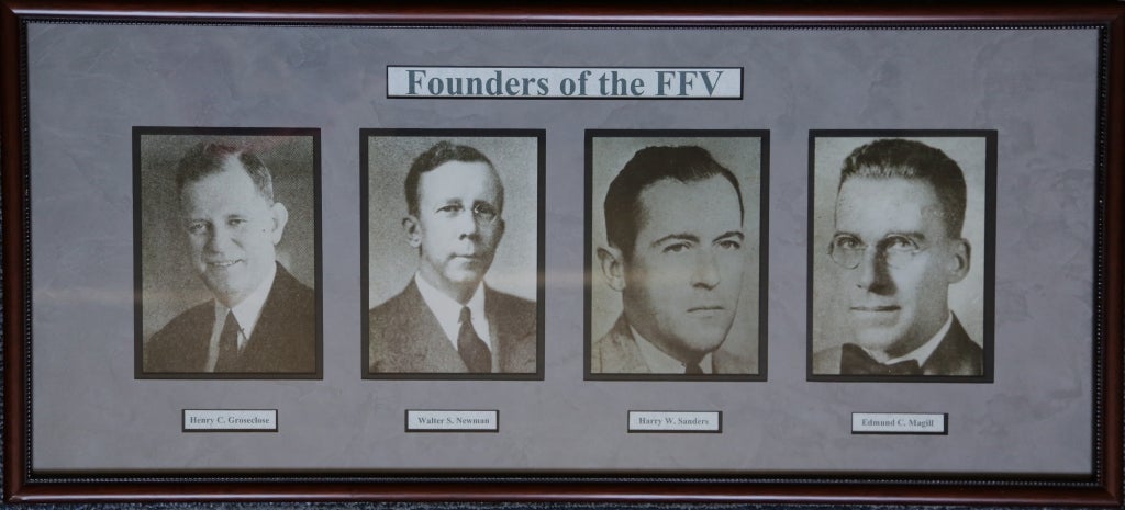 These four leaders helped pave the way for the Future Farmers of America, now known as the National FFA Organization. Photo courtesy of Tracey Rutherford/Virginia Tech.