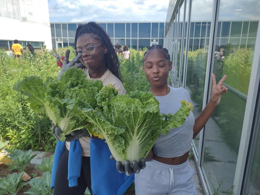 For these students, working on the farm can be fun. Photo courtesy of Amanda Anderson.