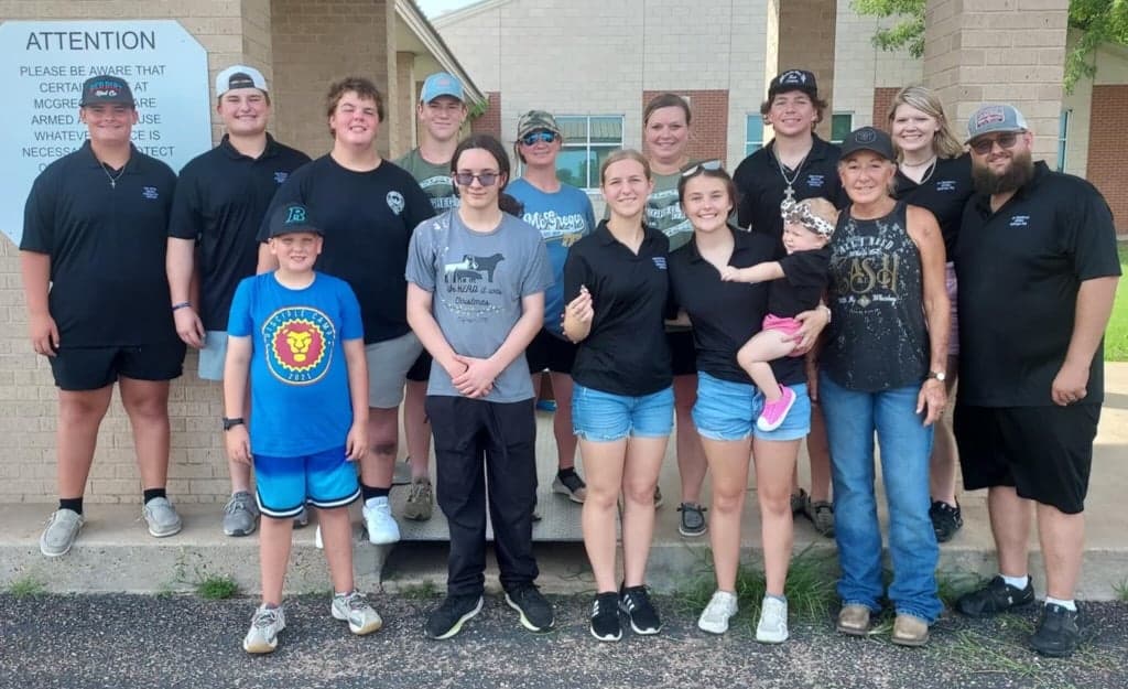 McGregor FFA members, advisors and parents gather to collect supplies for Texans affected by recent floods. Photo courtesy of Scarlett Sprayberry.