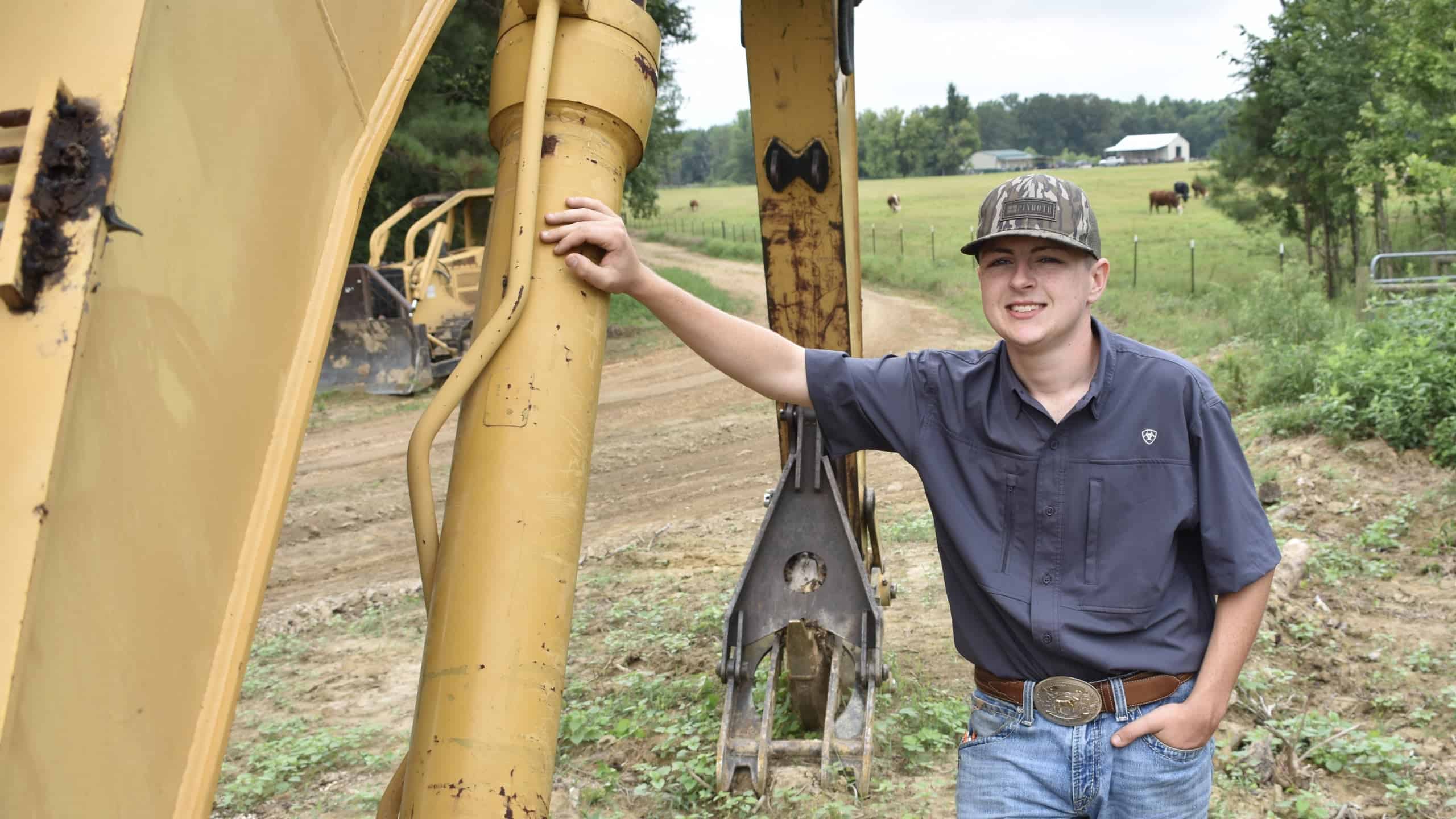 Preston Gant learned to work on equipment on his family farm at an early age, which inspired his interest in diesel mechanics. Photo courtesy of Preston Gant.