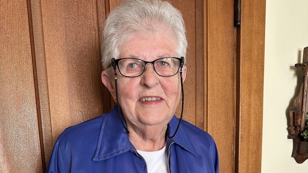 At 91 years old, Lois Lawson continues to stay connected to the blue and gold. Photo courtesy of Lois Lawson.