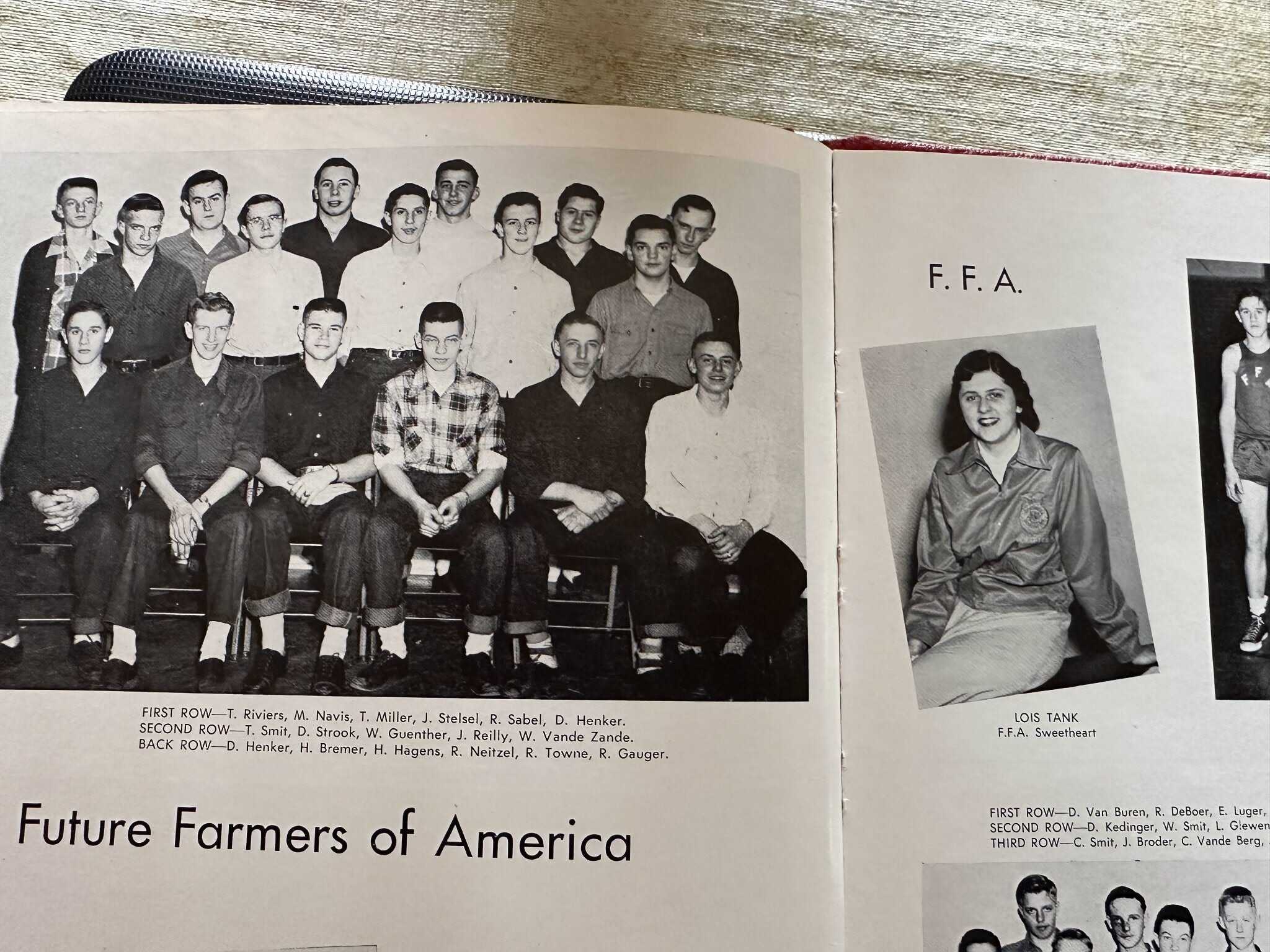Lawson’s high school yearbook includes a group photo of the Brandon FFA Chapter, which selected her as its Chapter Sweetheart. Photo courtesy of Lois Lawson.