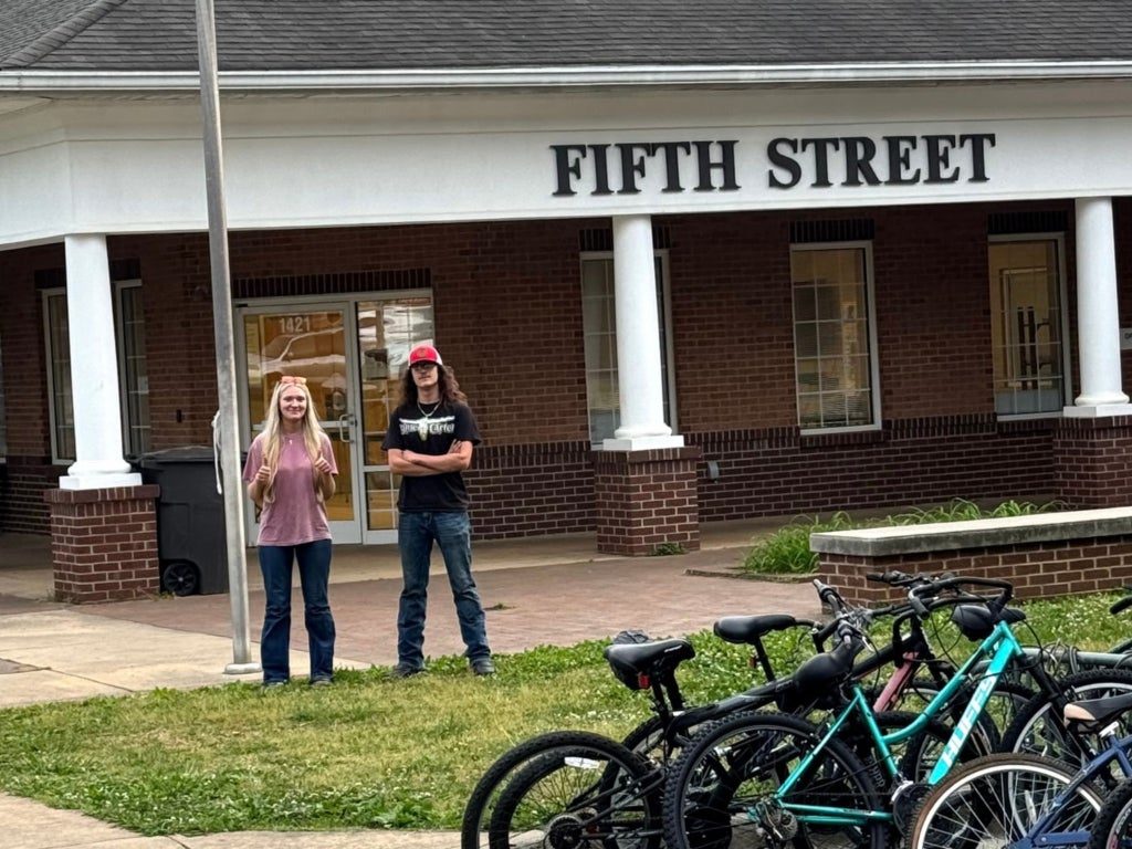 South Iredell FFA officers delivered 25,000 socks to Fifth Street Ministries as part of the 30,000 sock donation project.