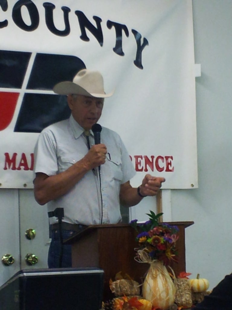 Sukovaty speaks at a Polk County Farm Bureau meeting.