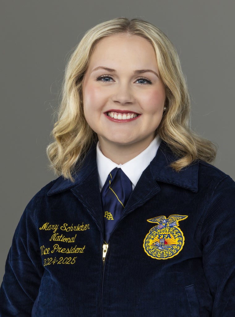 Mary Schrieber, the 2024-25 National FFA Central Region Vice President.