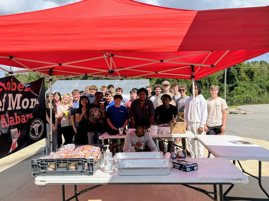 Tallassee High School students during the Elmore County Cattlemen’s Cookout.