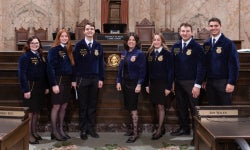 Representative April Connors meets with Washington FFA State Officers.