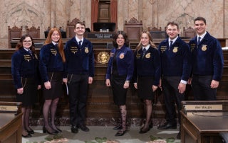 Representative April Connors meets with Washington FFA State Officers.