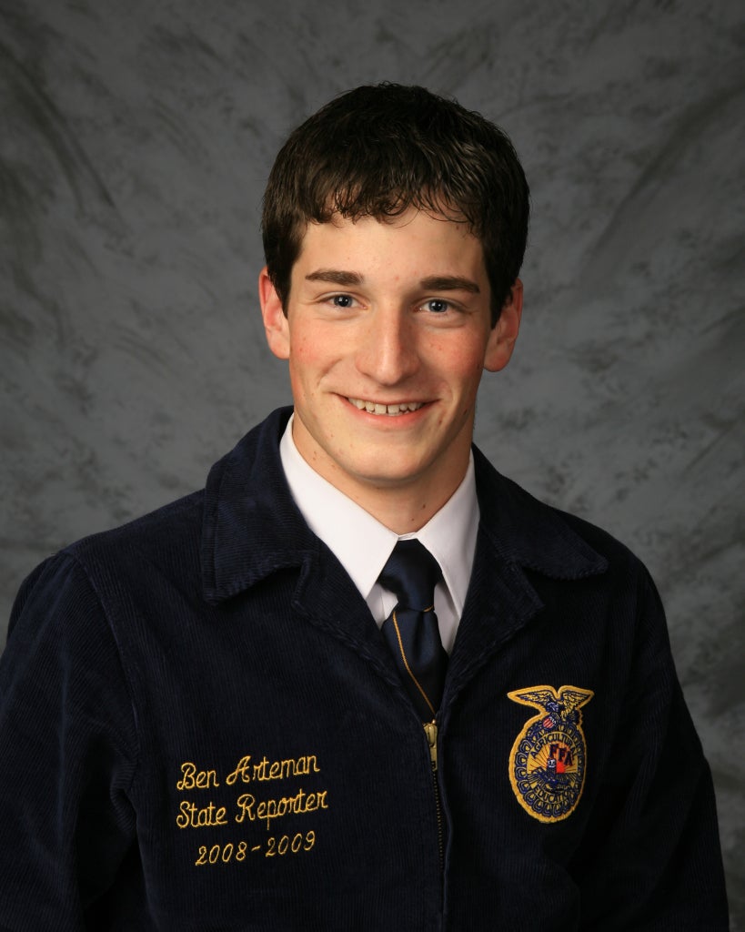 Ben Arteman, Illinois FFA State Reporter 2008-09.