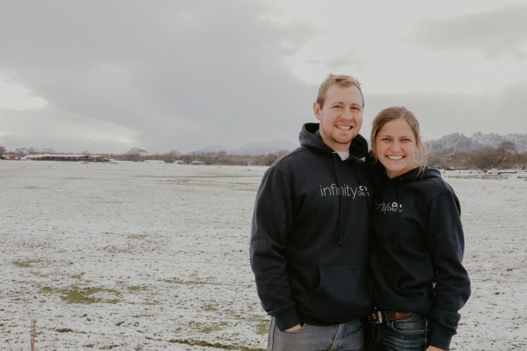 Matt Ruby and Genevieve Ruby-Regli, founders and owners of Infinity Dairy.