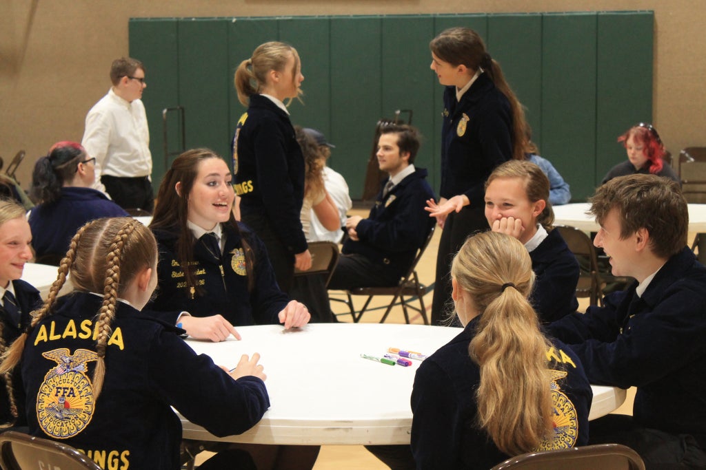 Alaska FFA members gather for a District Leadership Conference.
