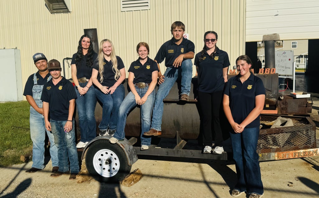The West Plains FFA Chapter smokes around 250 racks of ribs for each fundraising event.