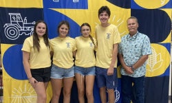 Chiefland Jr. FFA chapter officers along with their advisor Mr. Stevenson at the annual officer retreat