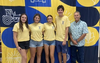 Chiefland Jr. FFA chapter officers along with their advisor Mr. Stevenson at the annual officer retreat