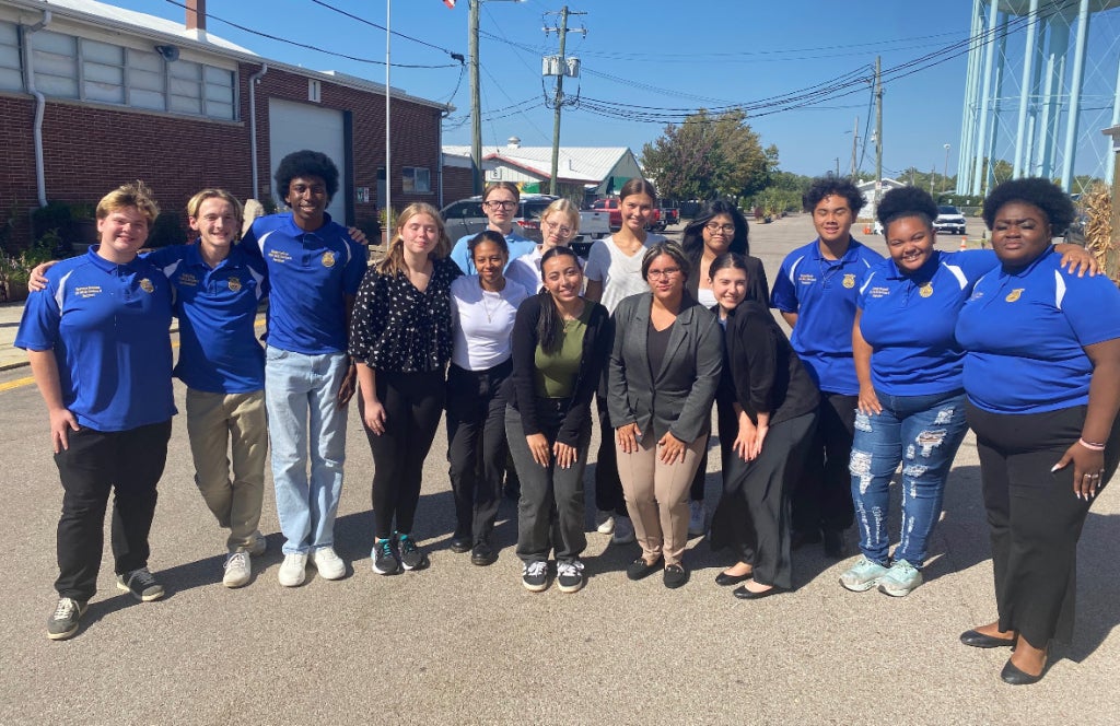 Illinois FFA Section 8 Officer Team pictured with Wilco FFA.