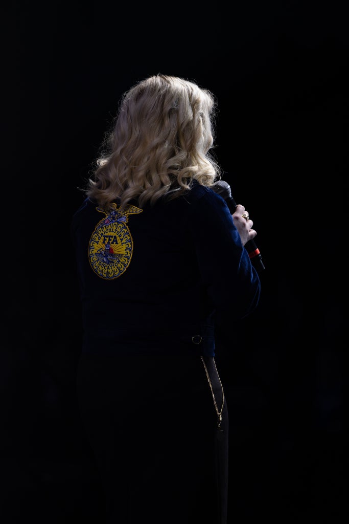 Schrieber gives her keynote address to thousands of FFA members.