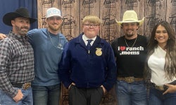 Carter Coble of Sapulpa FFA participating in the Oklahoma State FFA Convention.