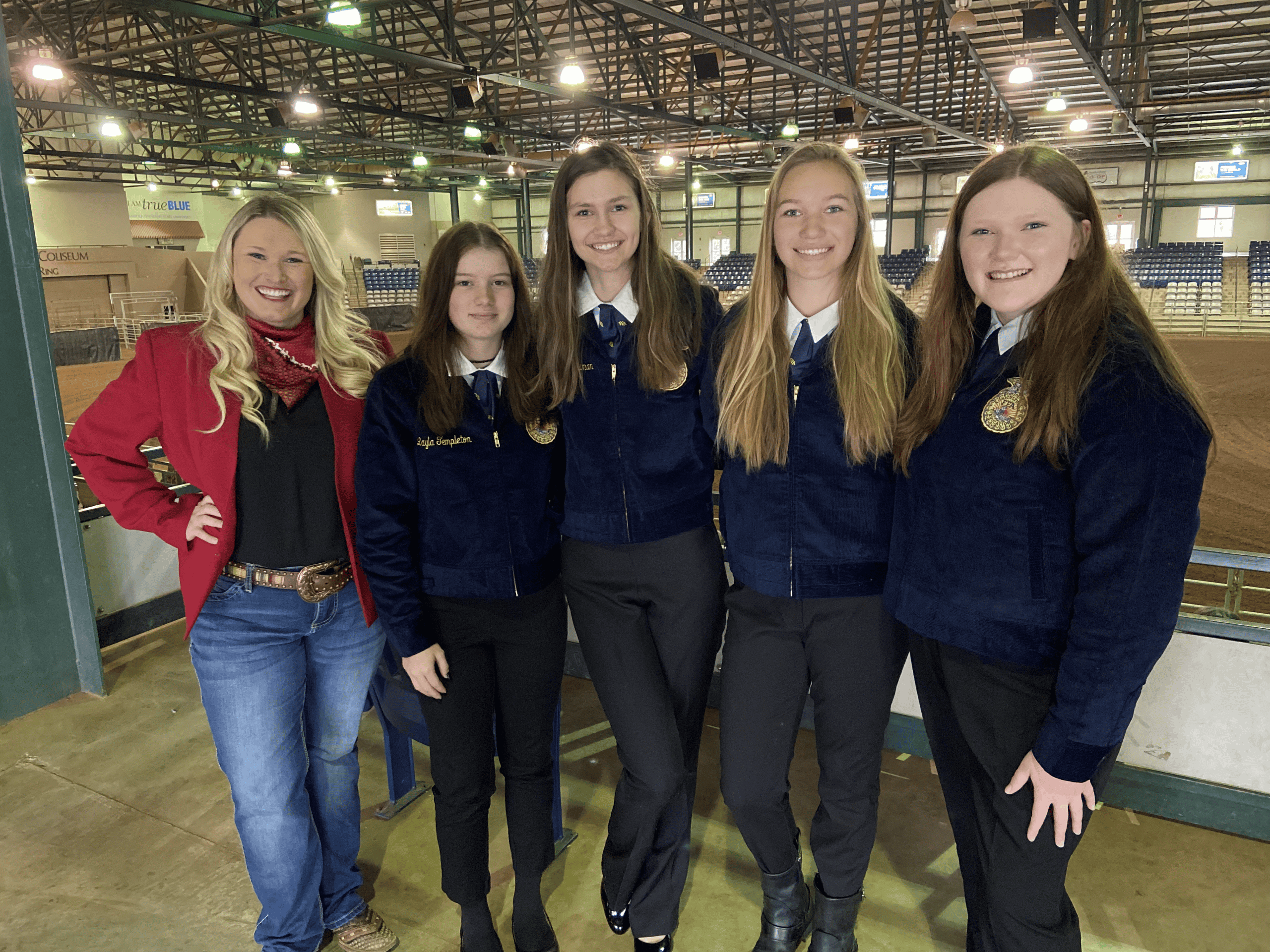Amanda Mainord with the Monterey FFA horse evaluation team.