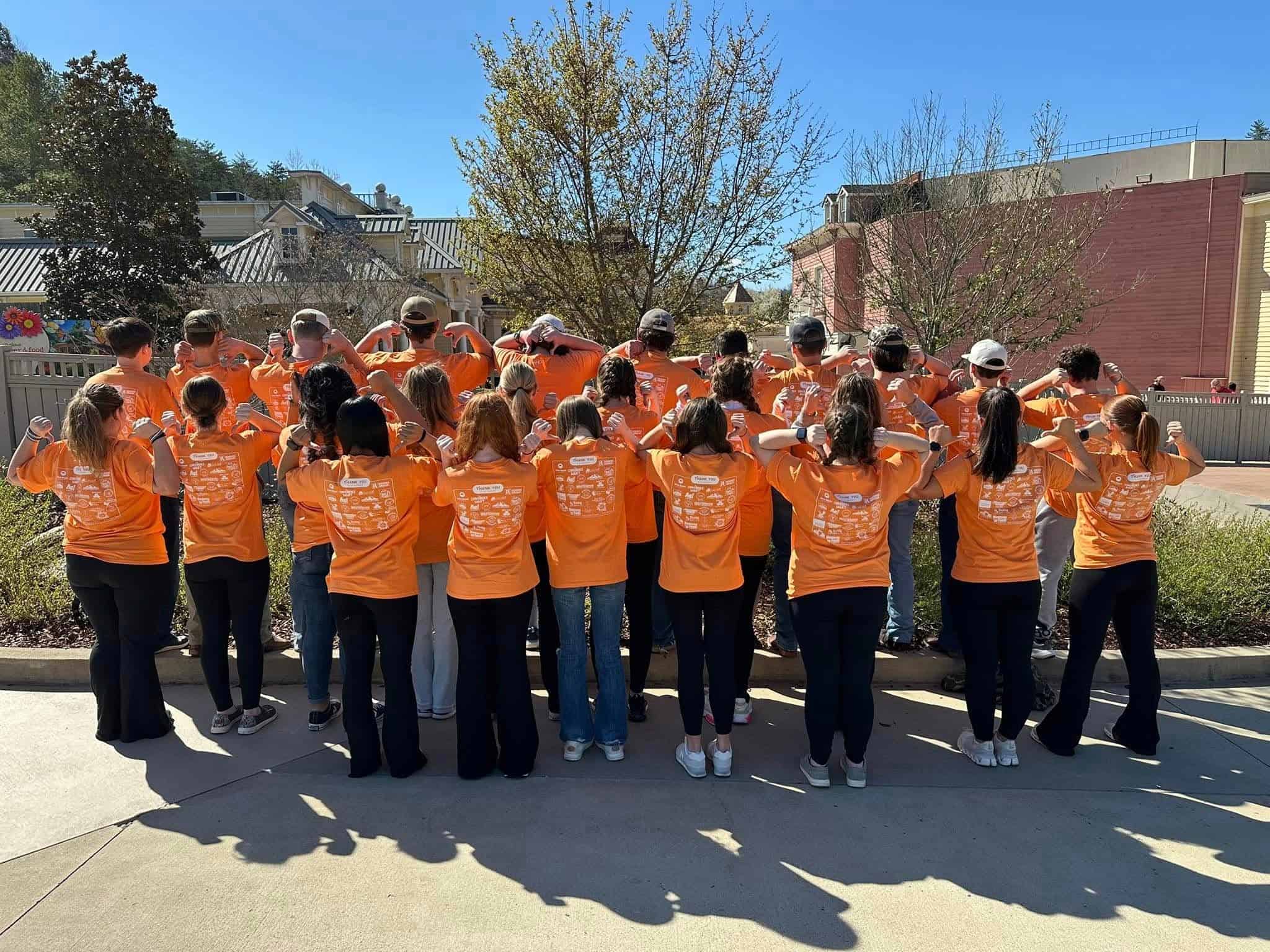 Monterey FFA members wear t-shirts thanking businesses like Grassroots Planning & Consulting for helping them travel to state convention.