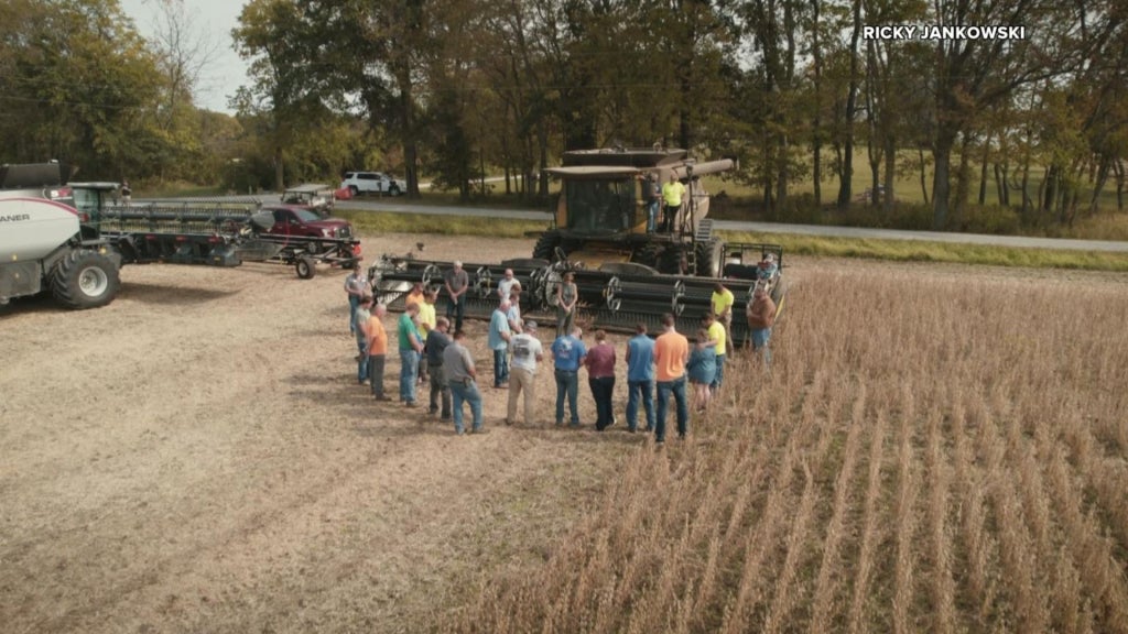 Local farmers come together to harvest their late neighbor’s crop.
