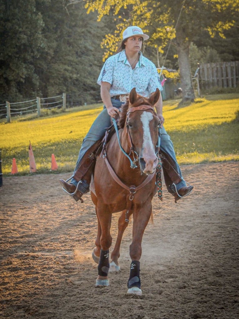 Bosarge works horses for her SAE.