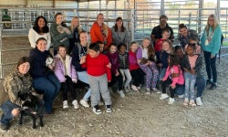 La Crosse Elementary School meet livestock at Mecklenburg High School barn.